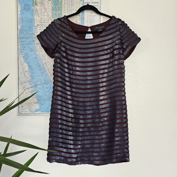 French Connection Satellite Brights Sequin Striped Nightout Cocktail Mini Dress - Picture 4 of 13